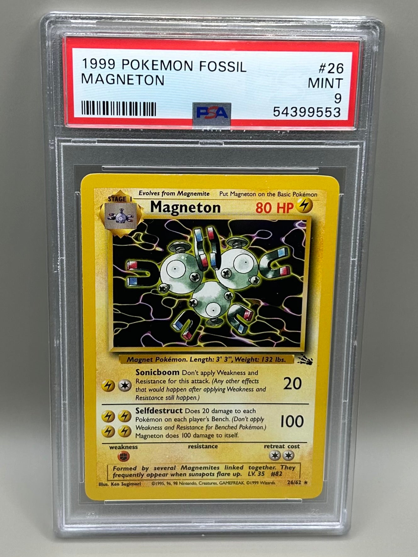 Magneton - 26/62 - Fossil - English - PSA 9