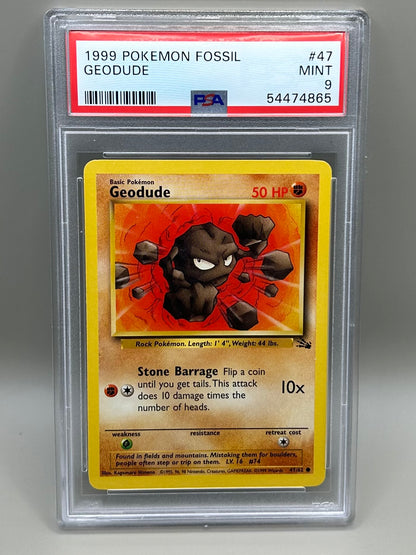 Geodude - 47/62 - Fossil - English - PSA 9
