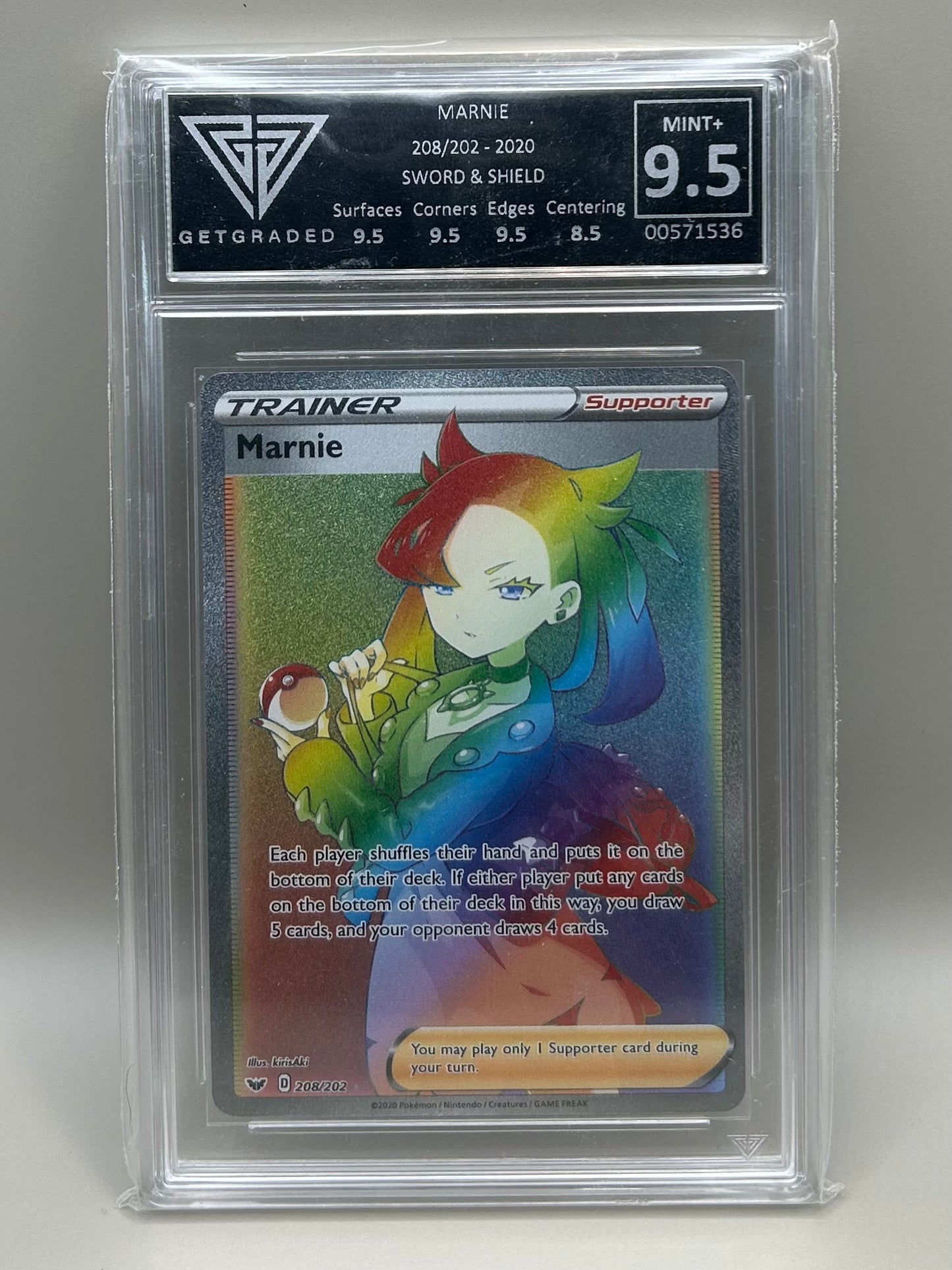 Marnie - 208/202 - Sword & Shield - English - GetGraded 9.5